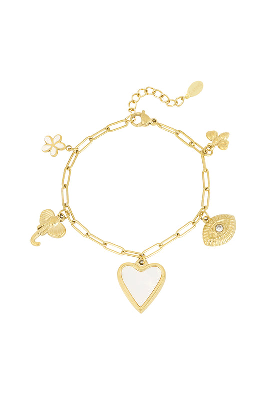 Elegant Charm Bracelets in Silver & Gold