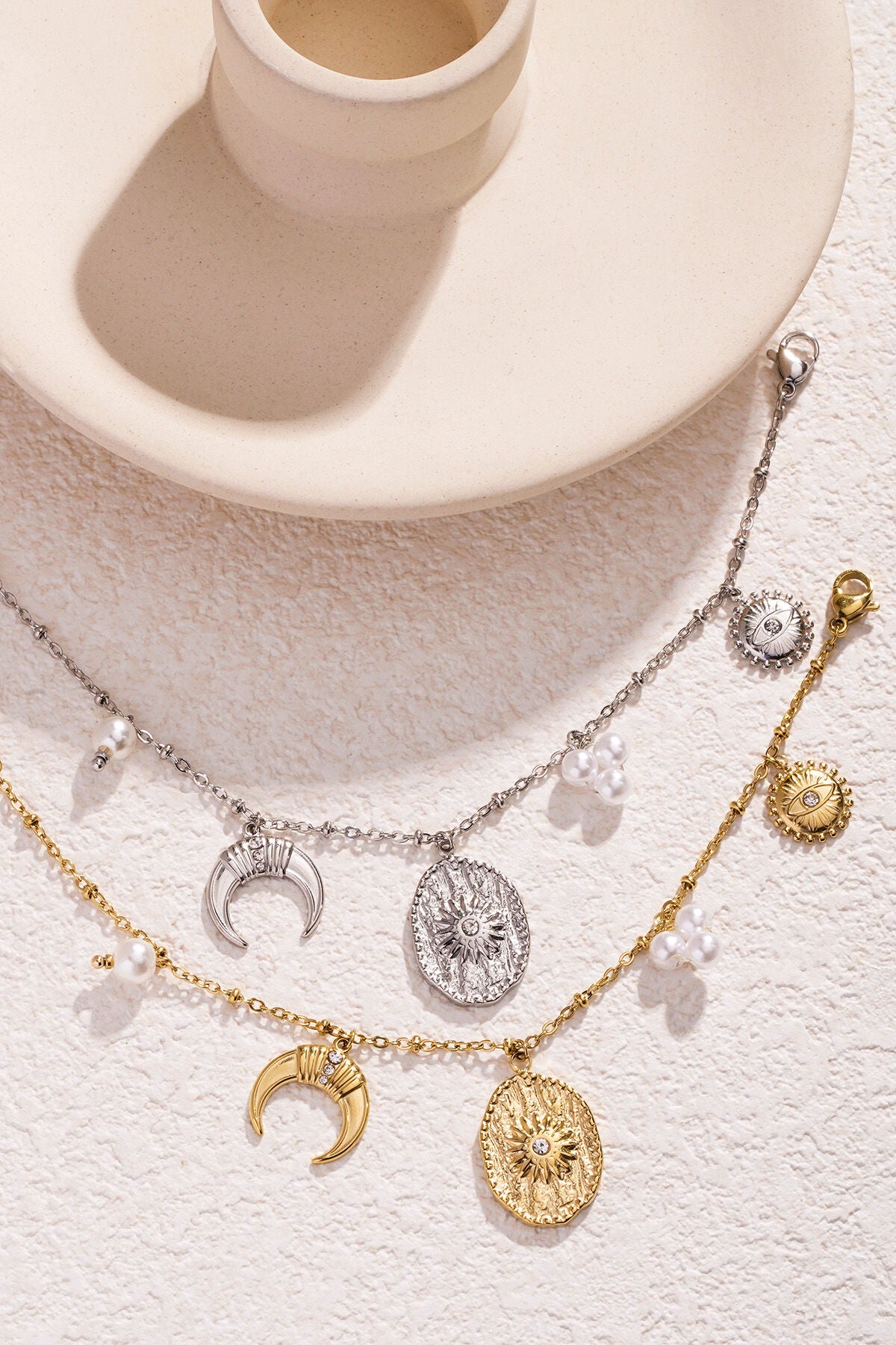 Elegant Silver & Gold Charm Bracelets for Women