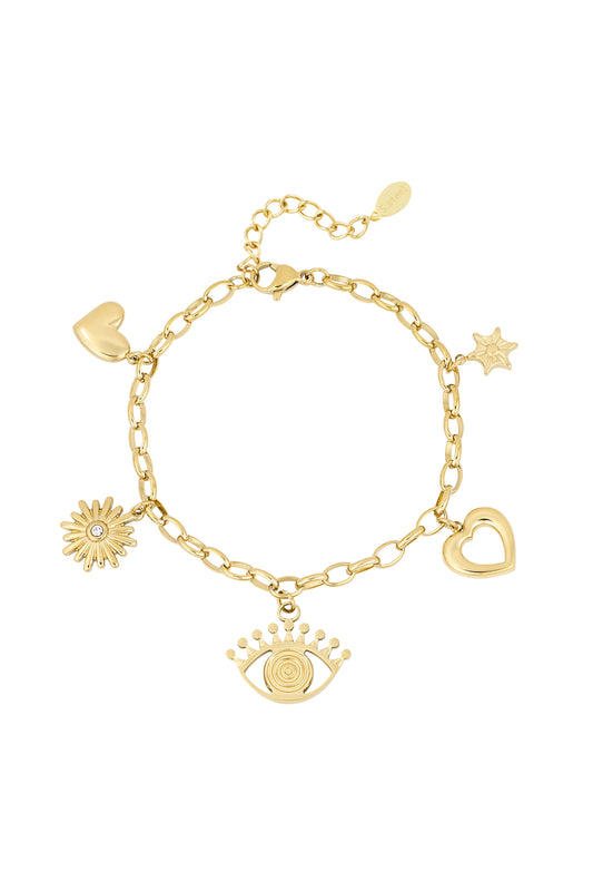 Elegant Silver & Gold Charm Bracelets for Women