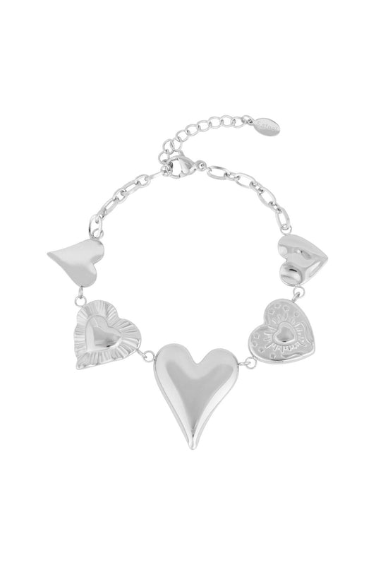 Elegant 304 Stainless Steel Charm Bracelet - Silver & Gold