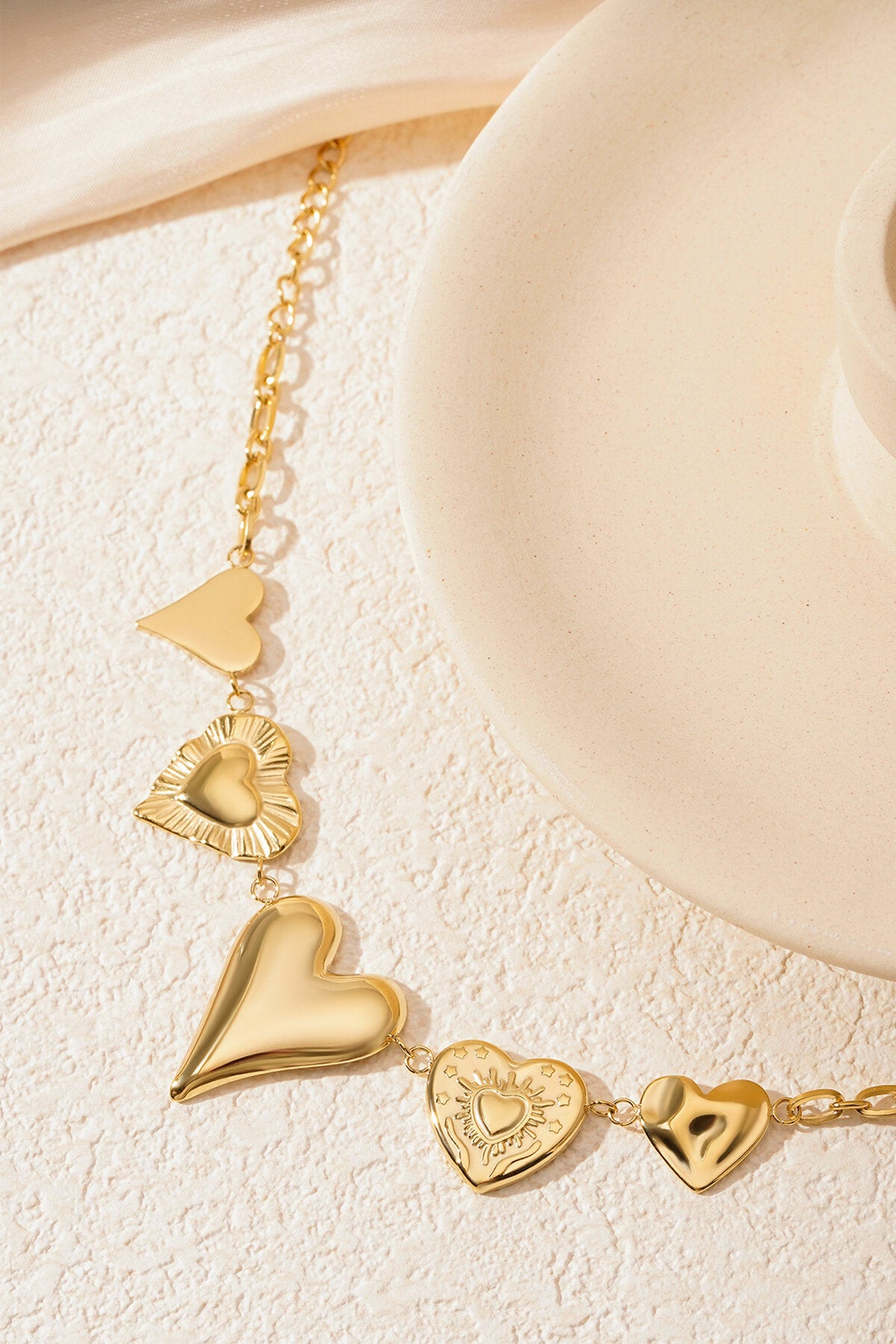 Elegant 304 Stainless Steel Charm Bracelet - Silver & Gold