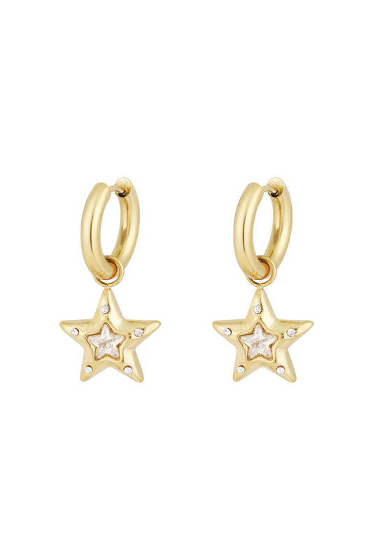 Elegant Drop Earrings in Silver & Gold