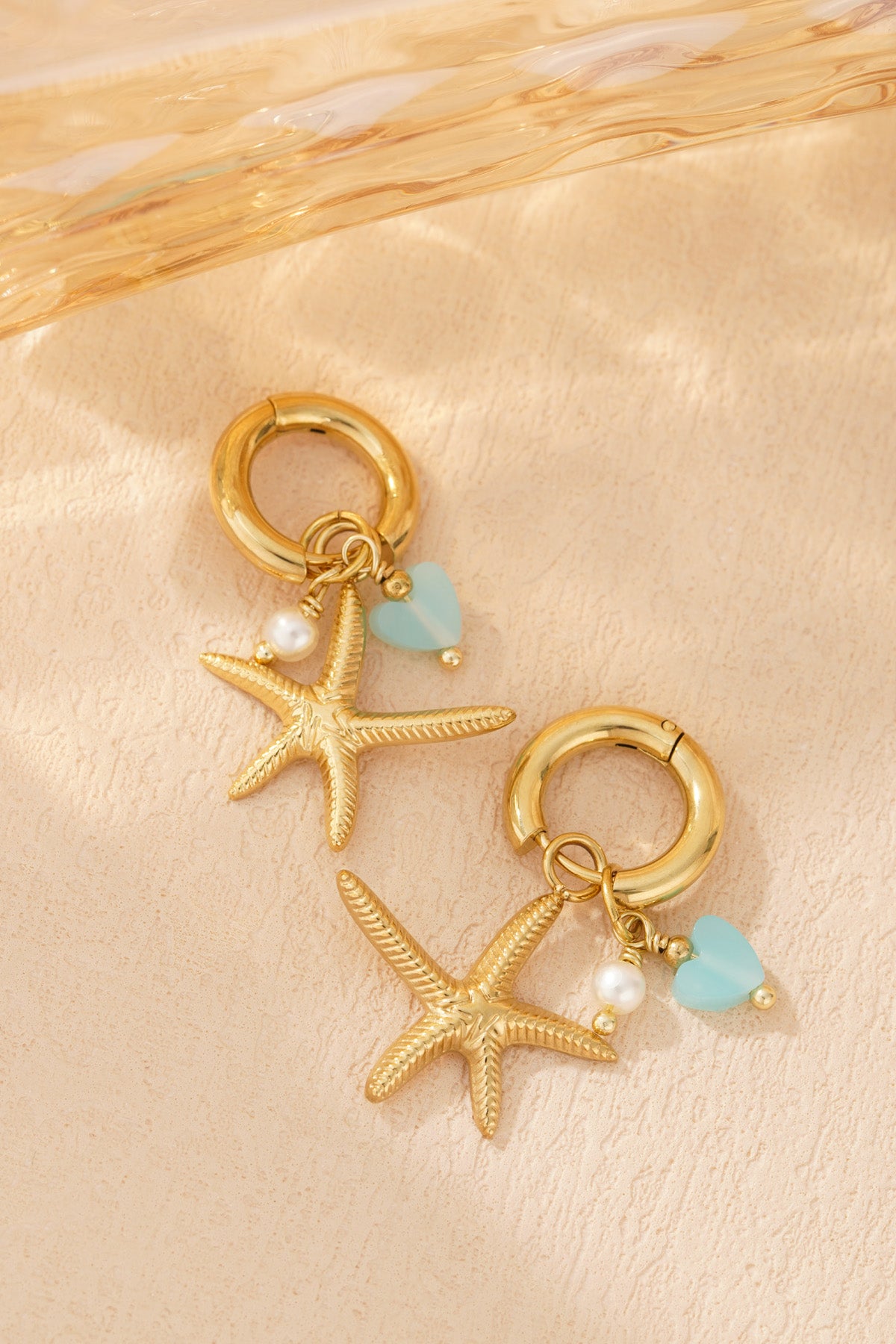 Elegant Blue Starfish Drop Earrings for Spring