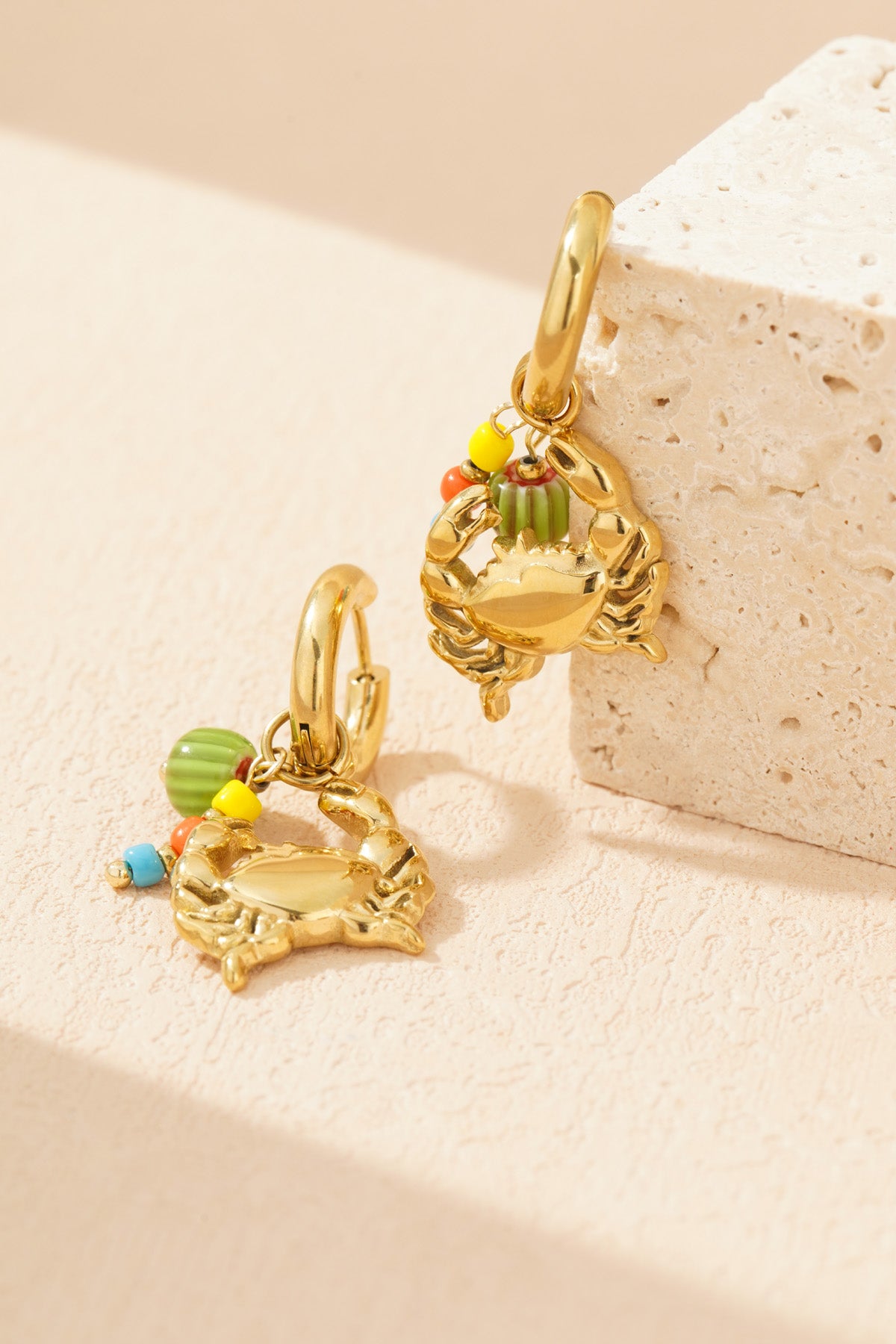 Elegant 14K Gold Plated Oceanic Drop Earrings
