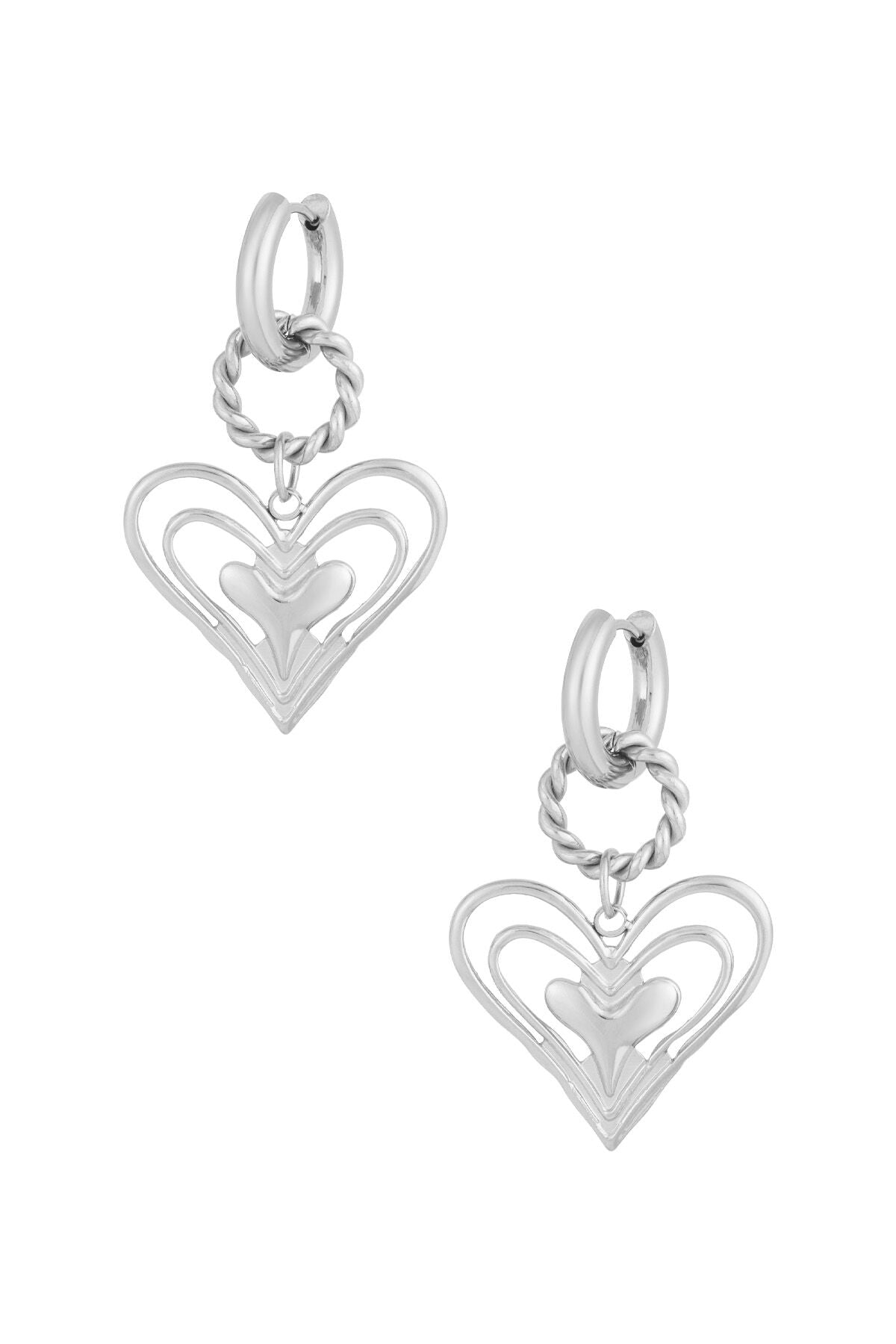 Elegant Statement Drop Earrings in Silver & Gold