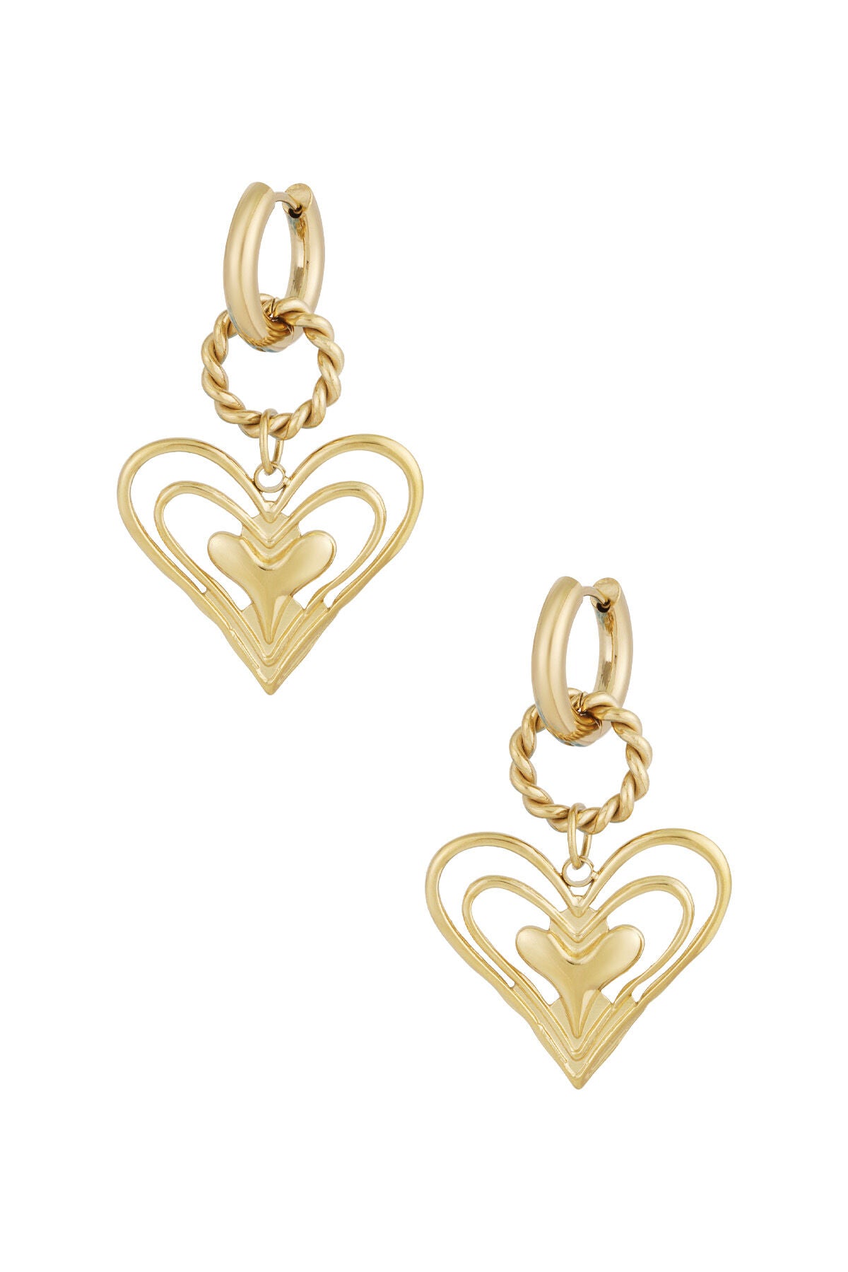 Elegant Statement Drop Earrings in Silver & Gold