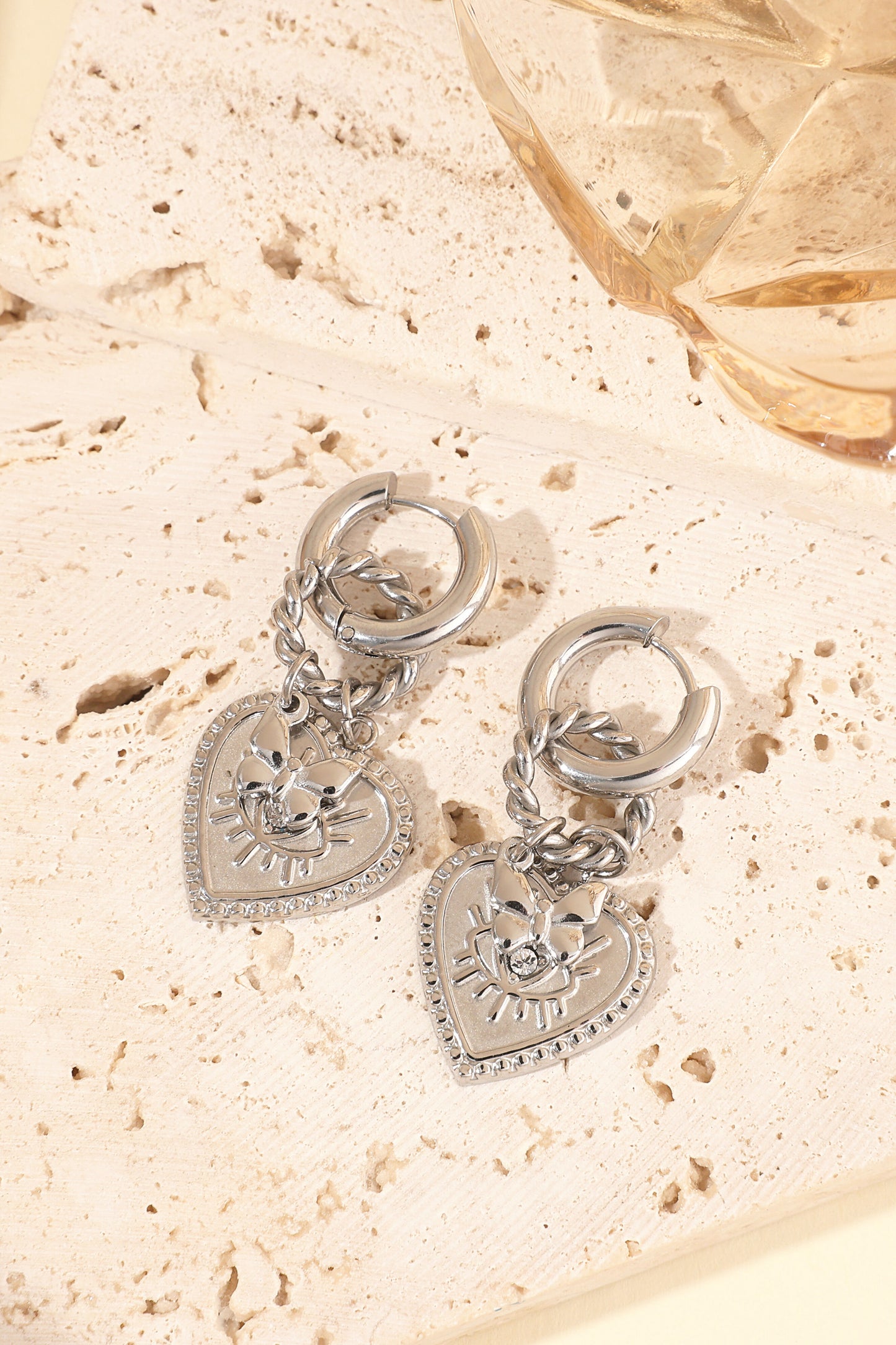 Elegant Heart-Shaped Drop Earrings for Daily Wear