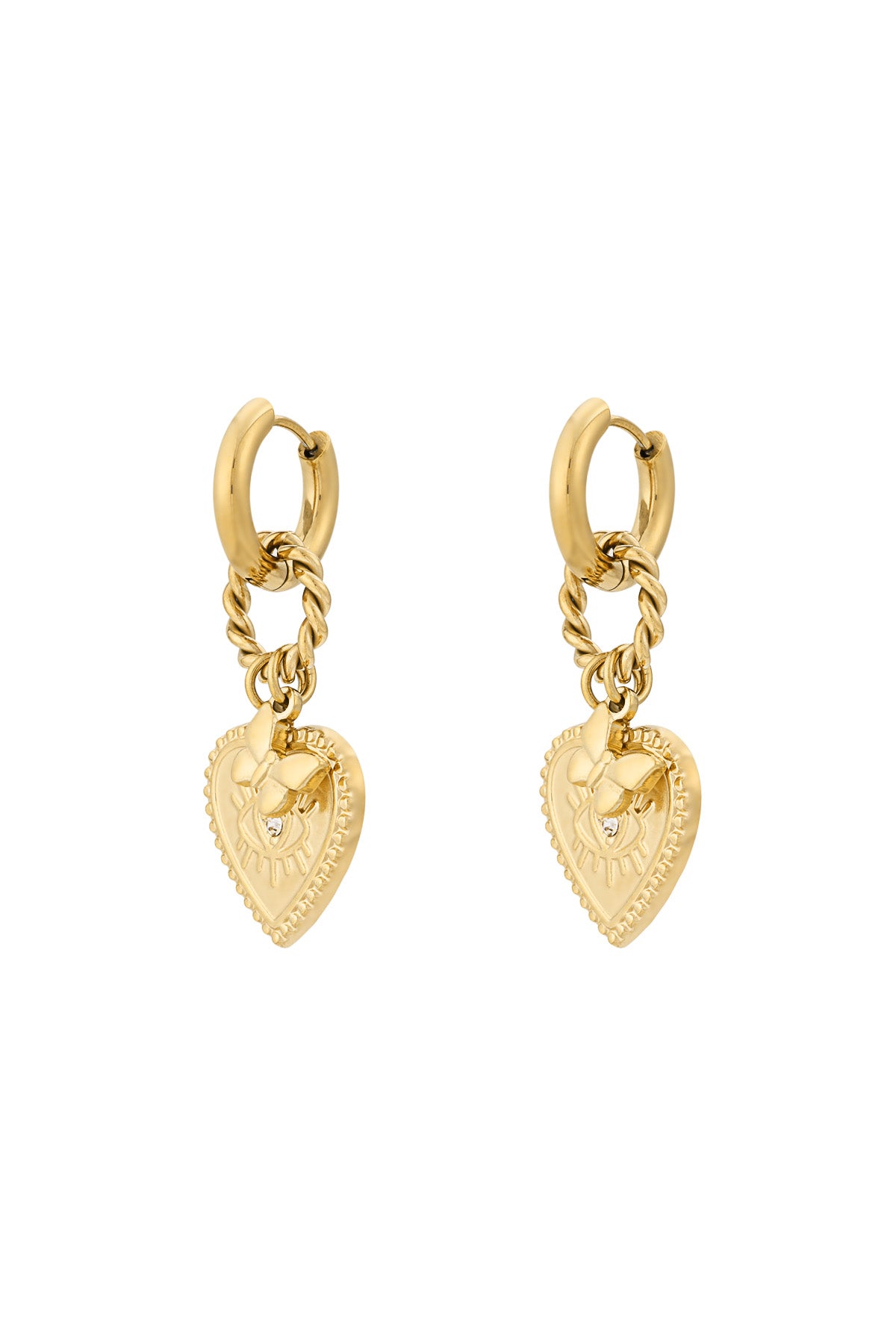 Elegant Heart-Shaped Drop Earrings for Daily Wear