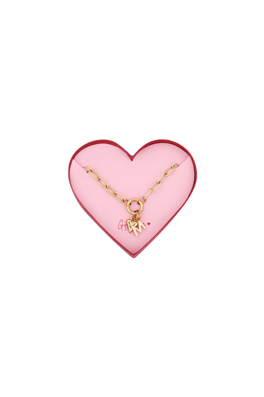 Elegant Gold Statement Charm Bracelet