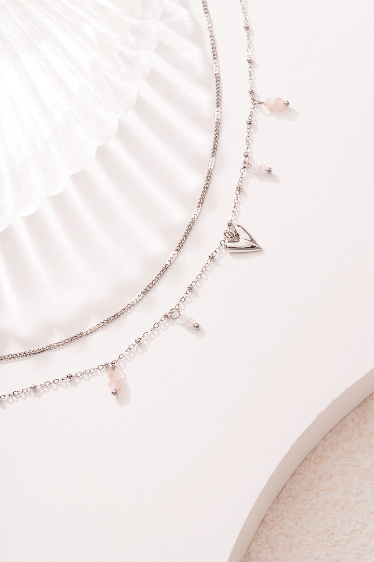 Charming Heart Multi-Layered Bracelet - Silver & Gold