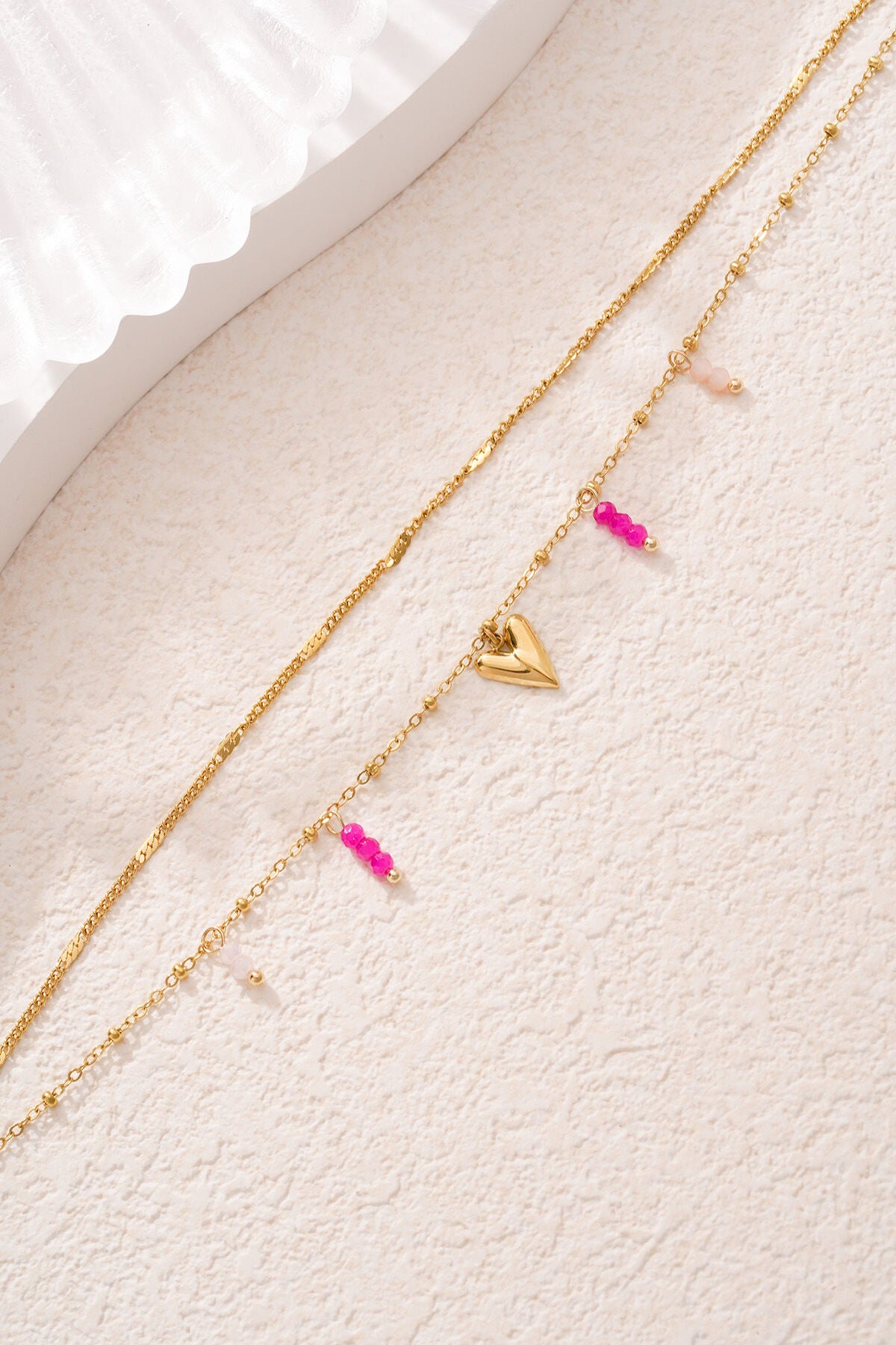 Charming Heart Multi-Layered Bracelet - Silver & Gold