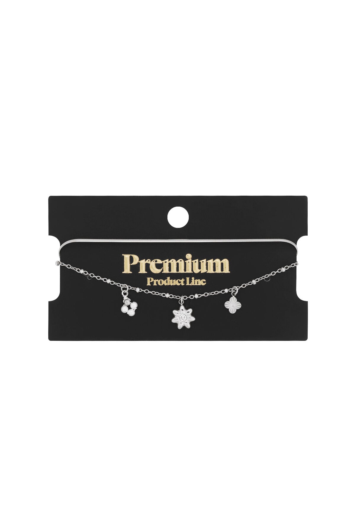 Elegant 14K Gold Plated Flower Charm Bracelet