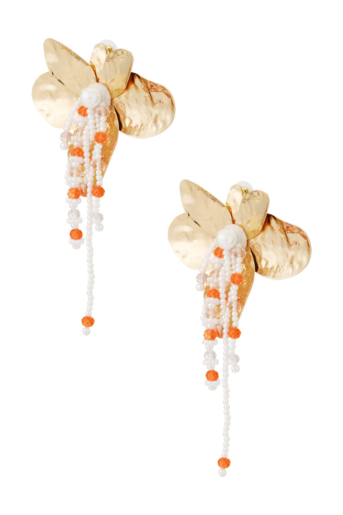 Charming Fuchsia Flower Dangle Earrings for Spring