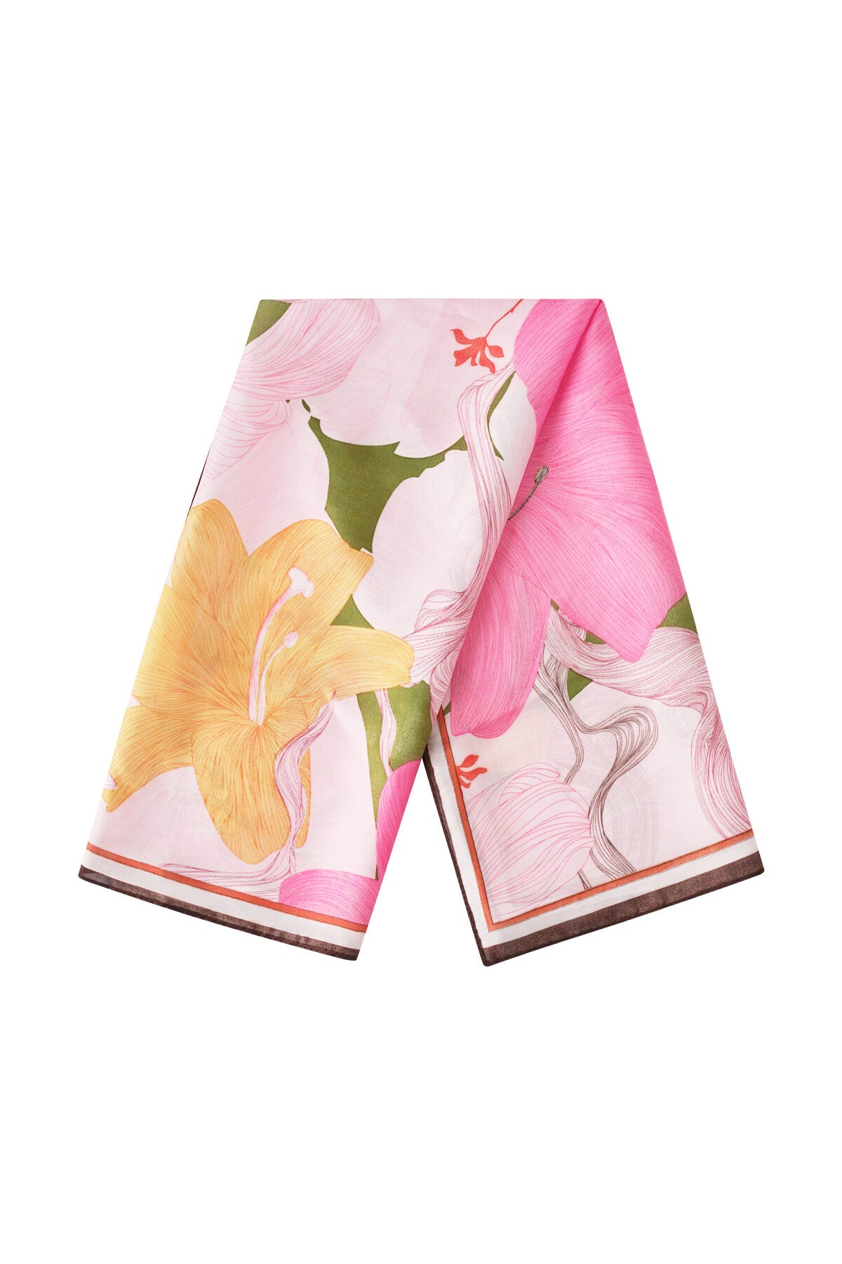 Romantic Floral Summer Scarf for Women, Casual All Fit