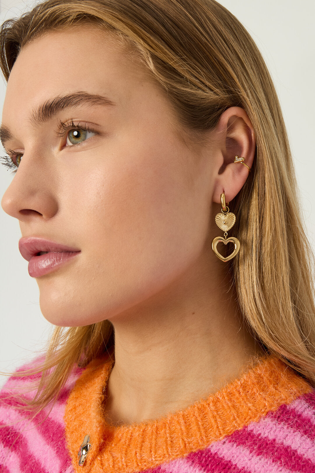 Elegant Heart Loop Dangle Earrings for Everyday Glam