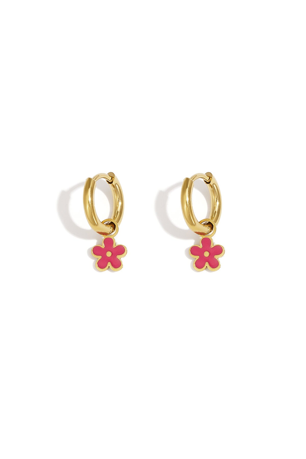 Stylish Stainless Steel Flower Drop Earrings