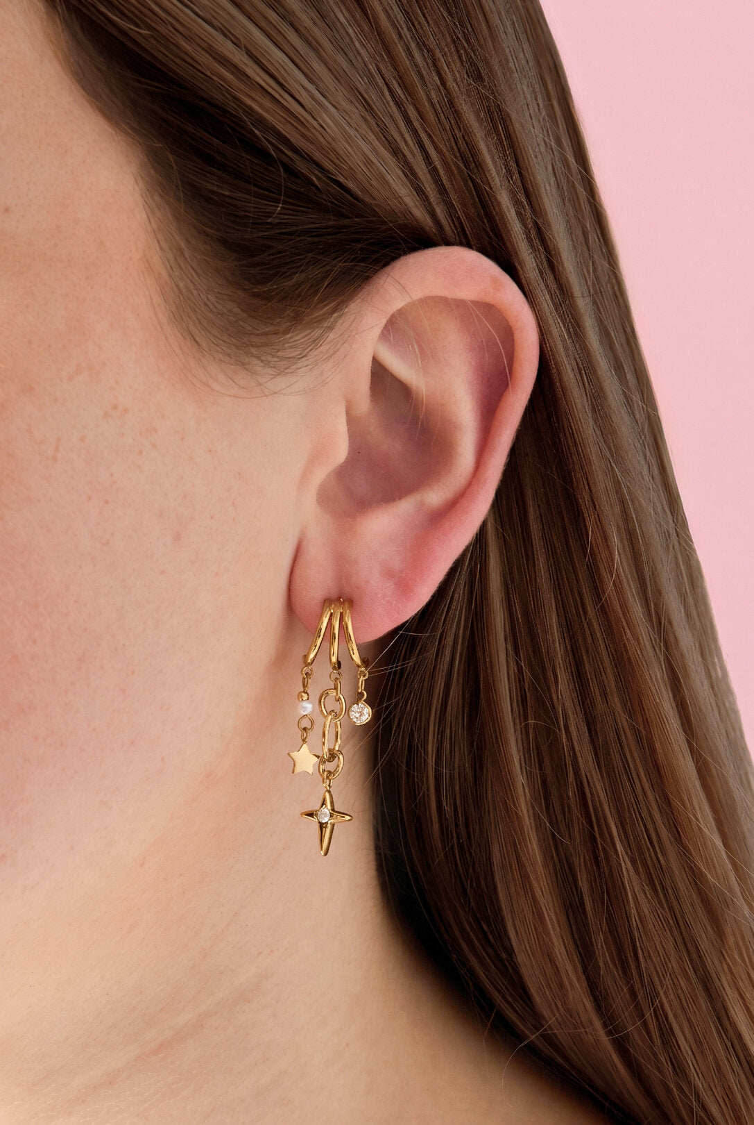 Luxurious Star Drop Earrings for Women