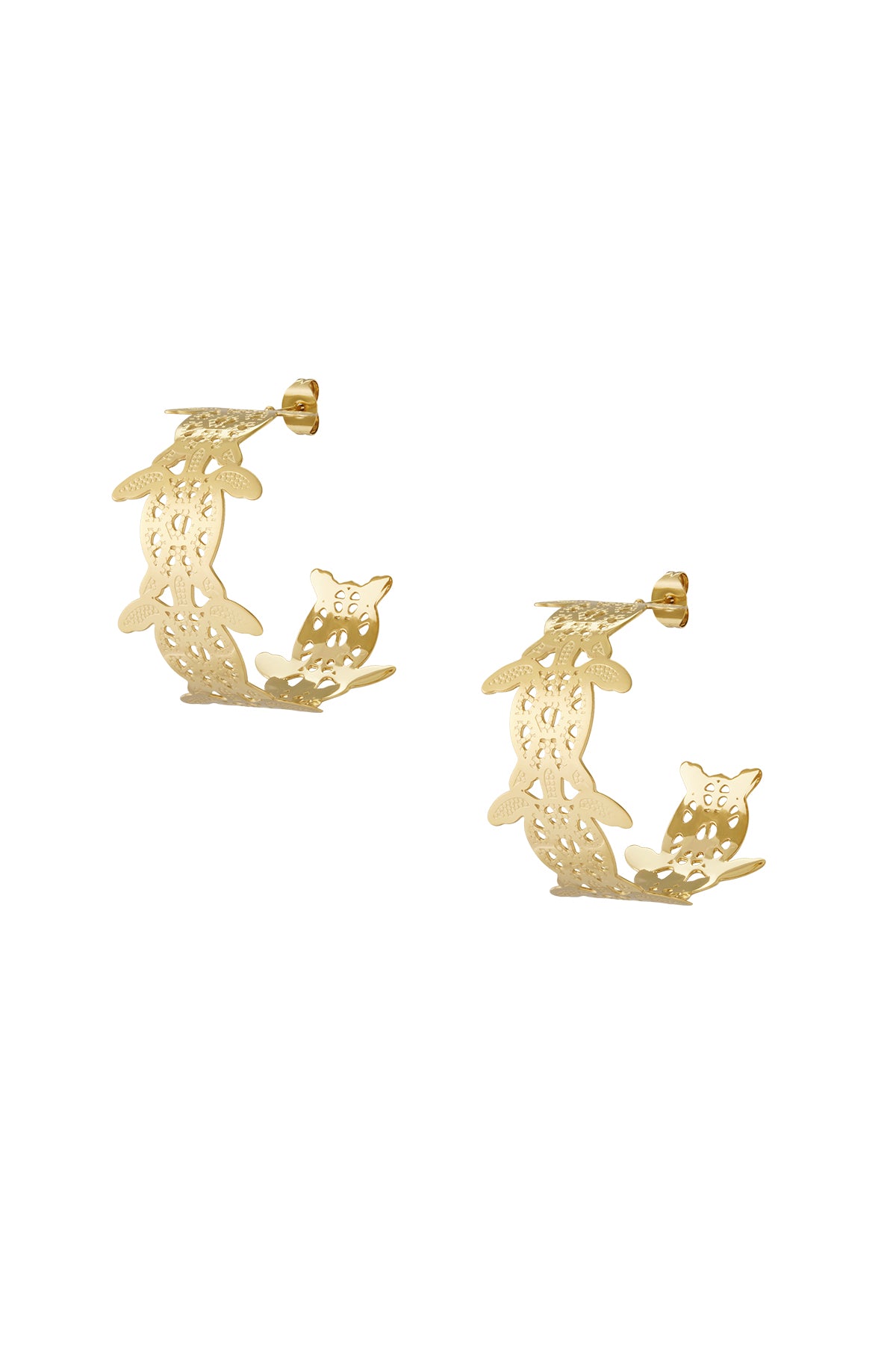 14K Gold Plated Hoop Earrings for Spring/Summer