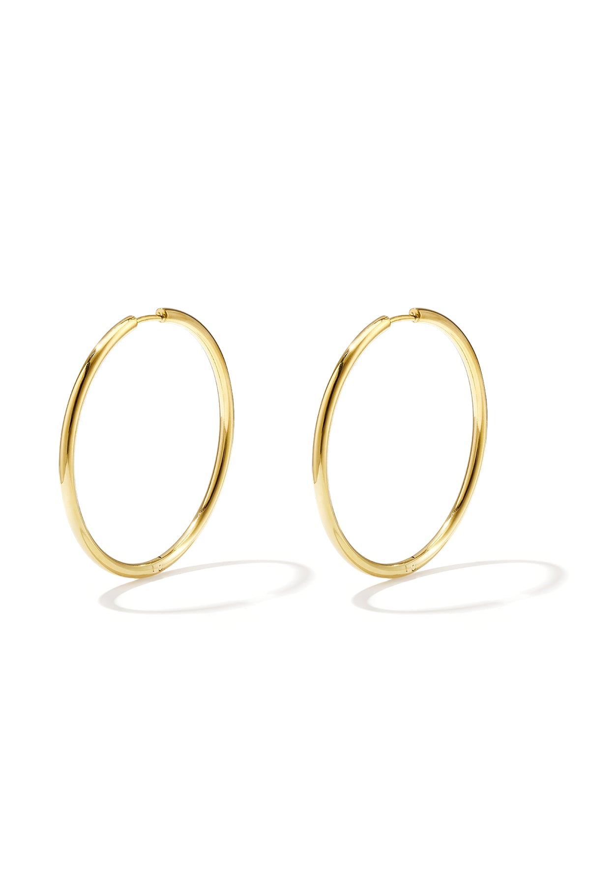 RVS oorbellen hoops medium Goud kleur Stainless Steel