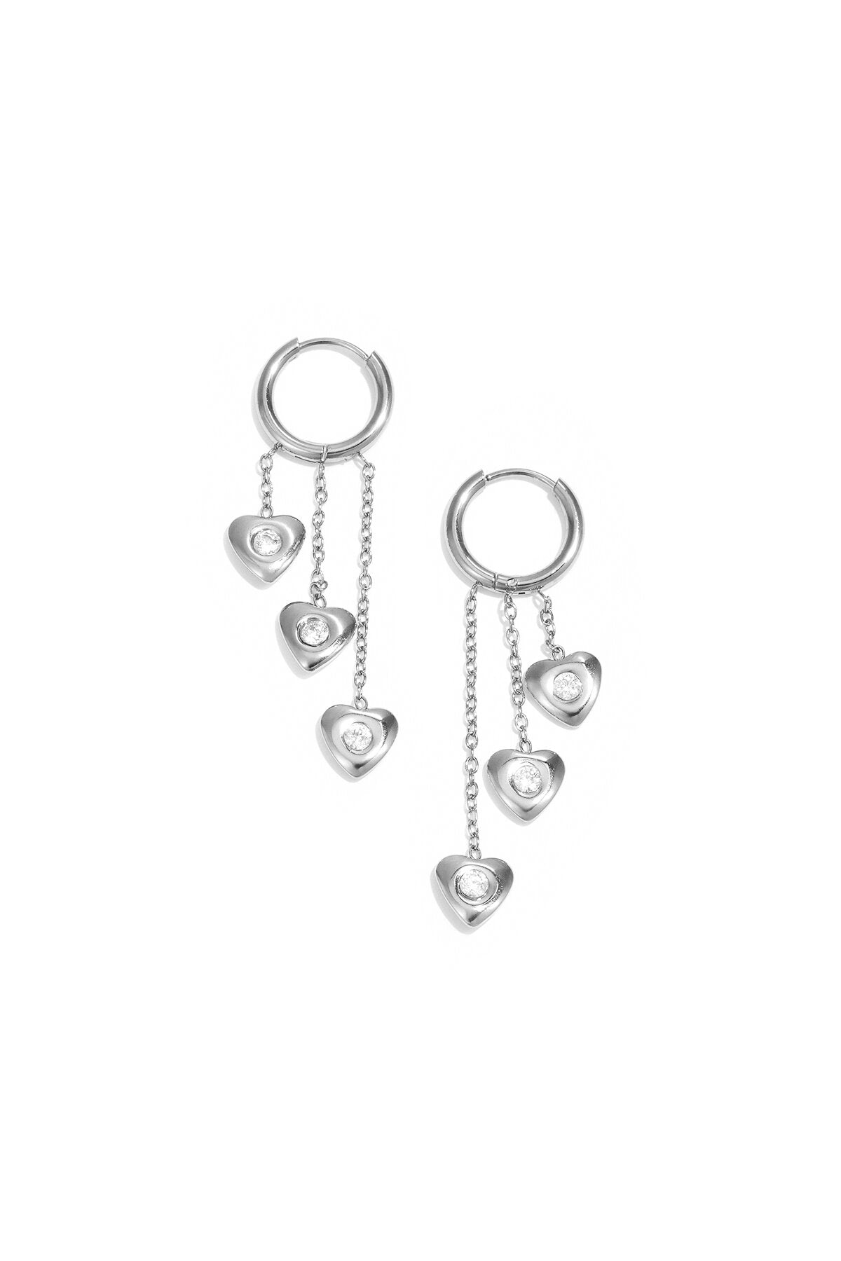 Stylish Heart Dangle Earrings for Everyday Wear