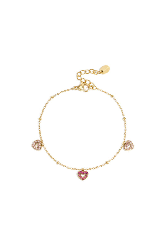 Elegant Gold Heart Charm Bracelet for Everyday Wear
