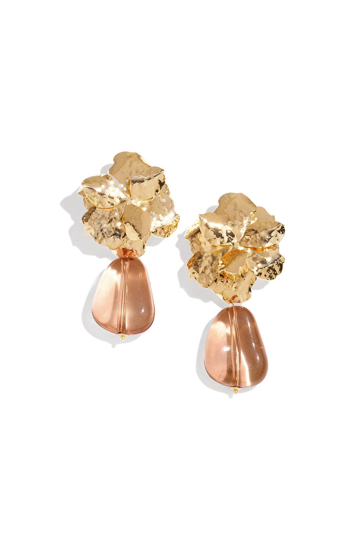 Luxurious Resin Flower Drop Earrings for Fall