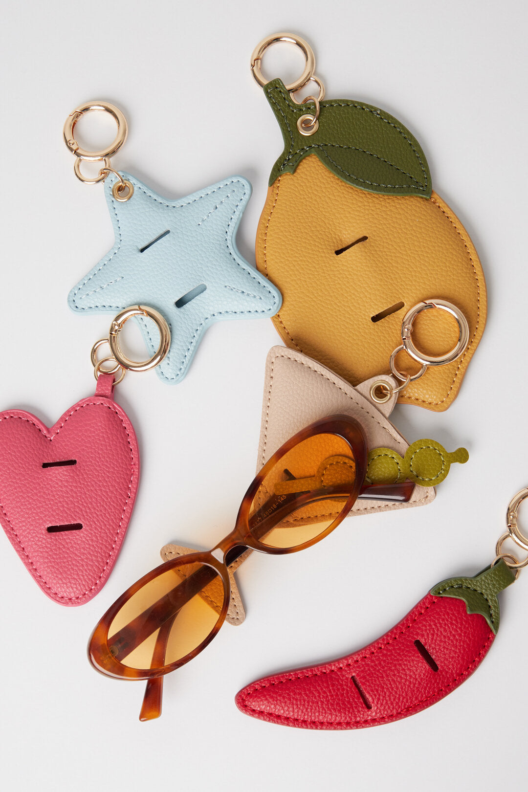 Charming Pink PU Cartoon Bag Charm for Women