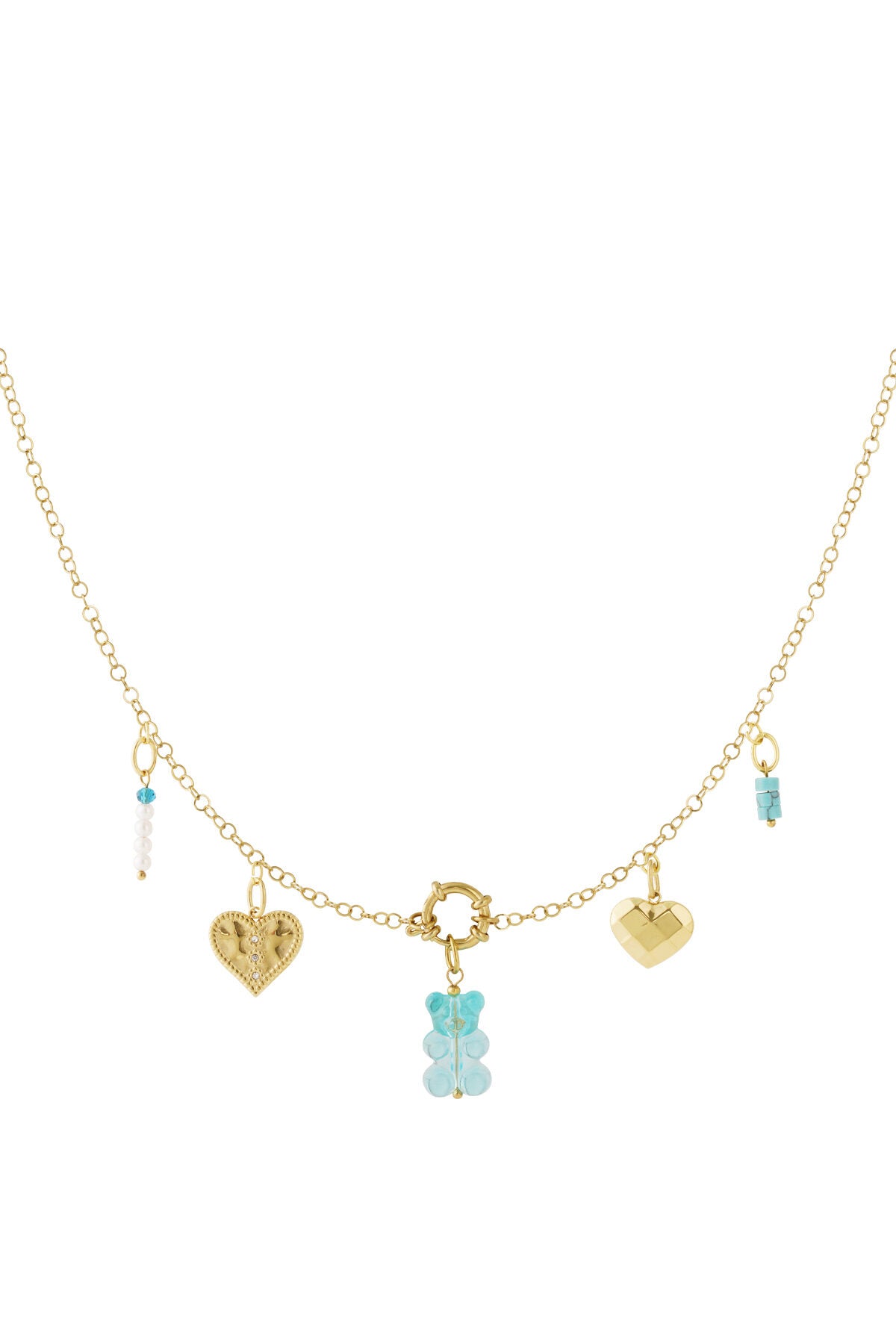 Elegant 14K Gold Plated Heart Necklace