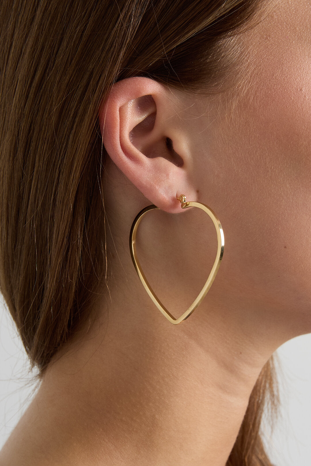 Elegant Heart-Shaped Hoop Earrings for Everyday Glam