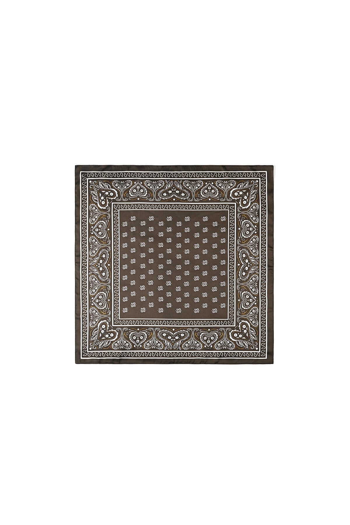 Elegant Dark Brown Paisley Summer Scarf for Women