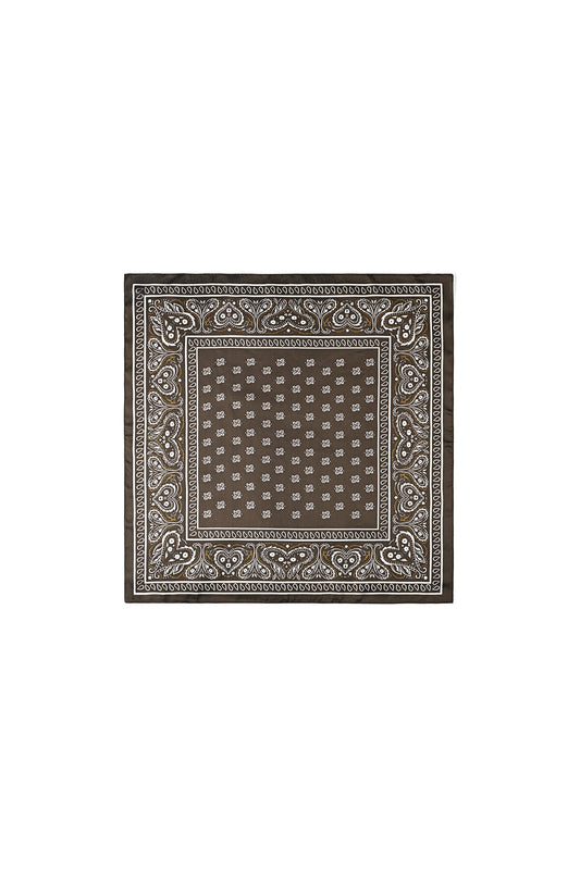 Elegant Dark Brown Paisley Summer Scarf for Women