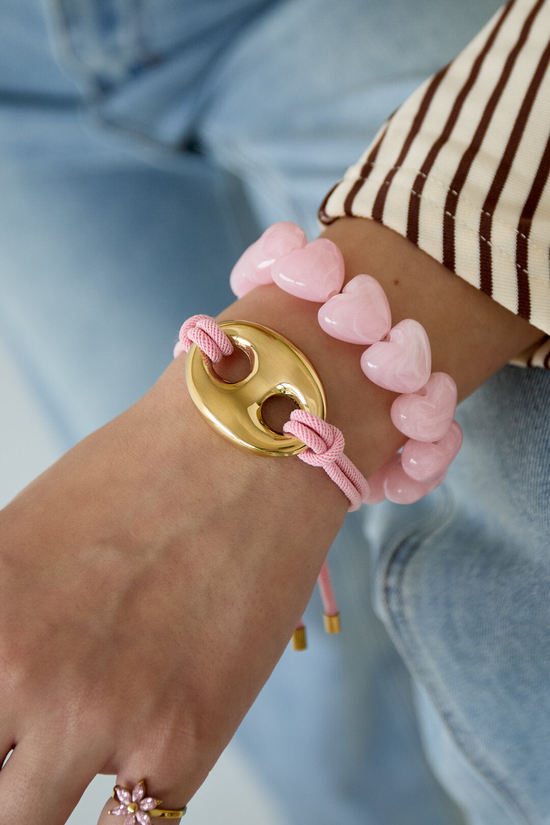 Charming Heart Bead Bracelets for Women