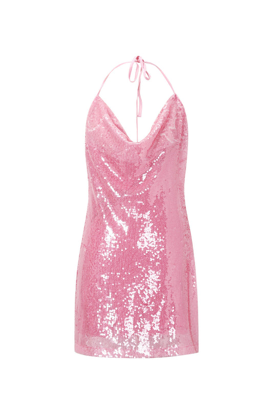 Elegant Pink & Off-White Mini Dresses for Spring/Summer