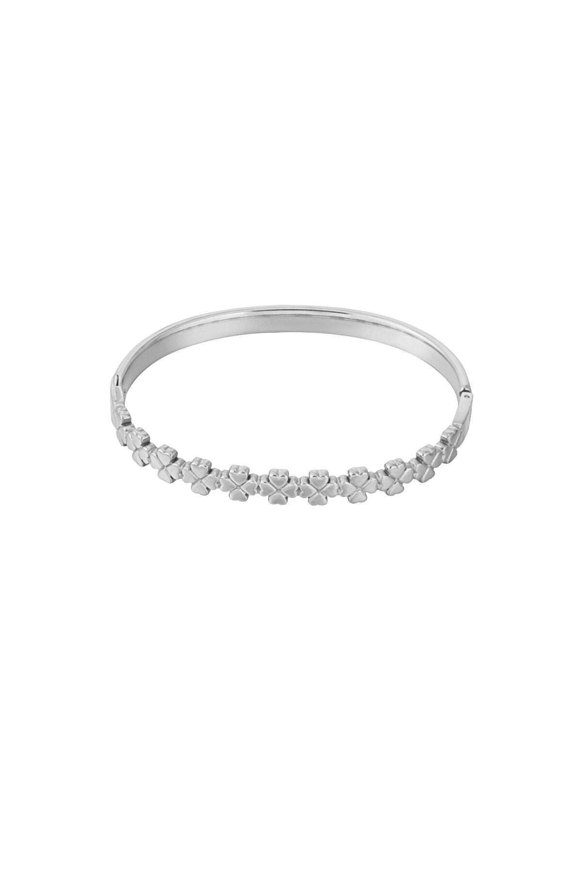 Stylish Stainless Steel Clover Bangle for Daily Wear