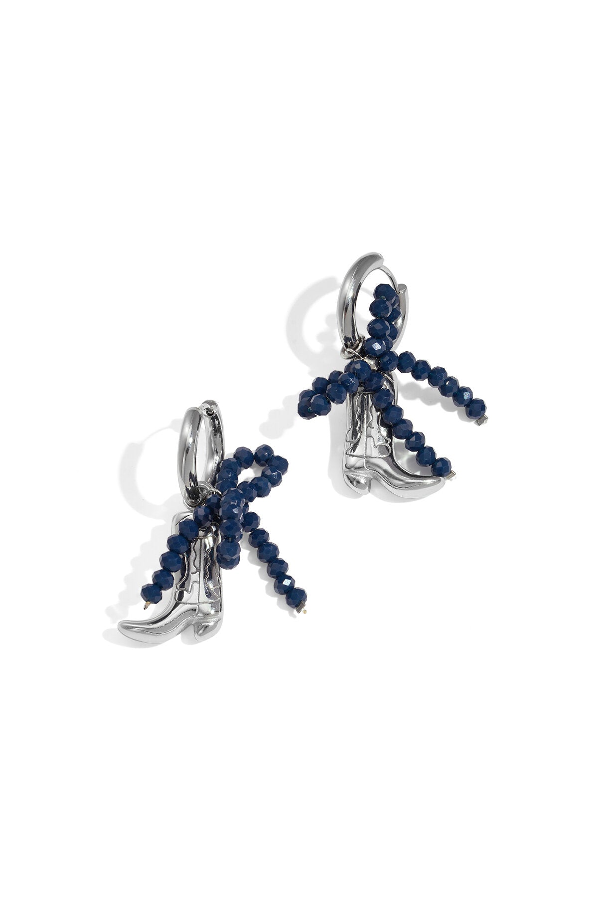 Elegant Bow Knot Drop Earrings for Women - Silver & Gold