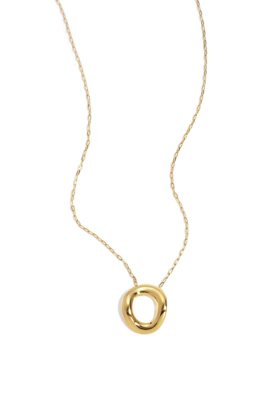 Stylish Stainless Steel Circle Pendant Necklace for Women