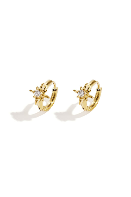 Stylish Star Hoop Earrings for Women - Silver & Gold
