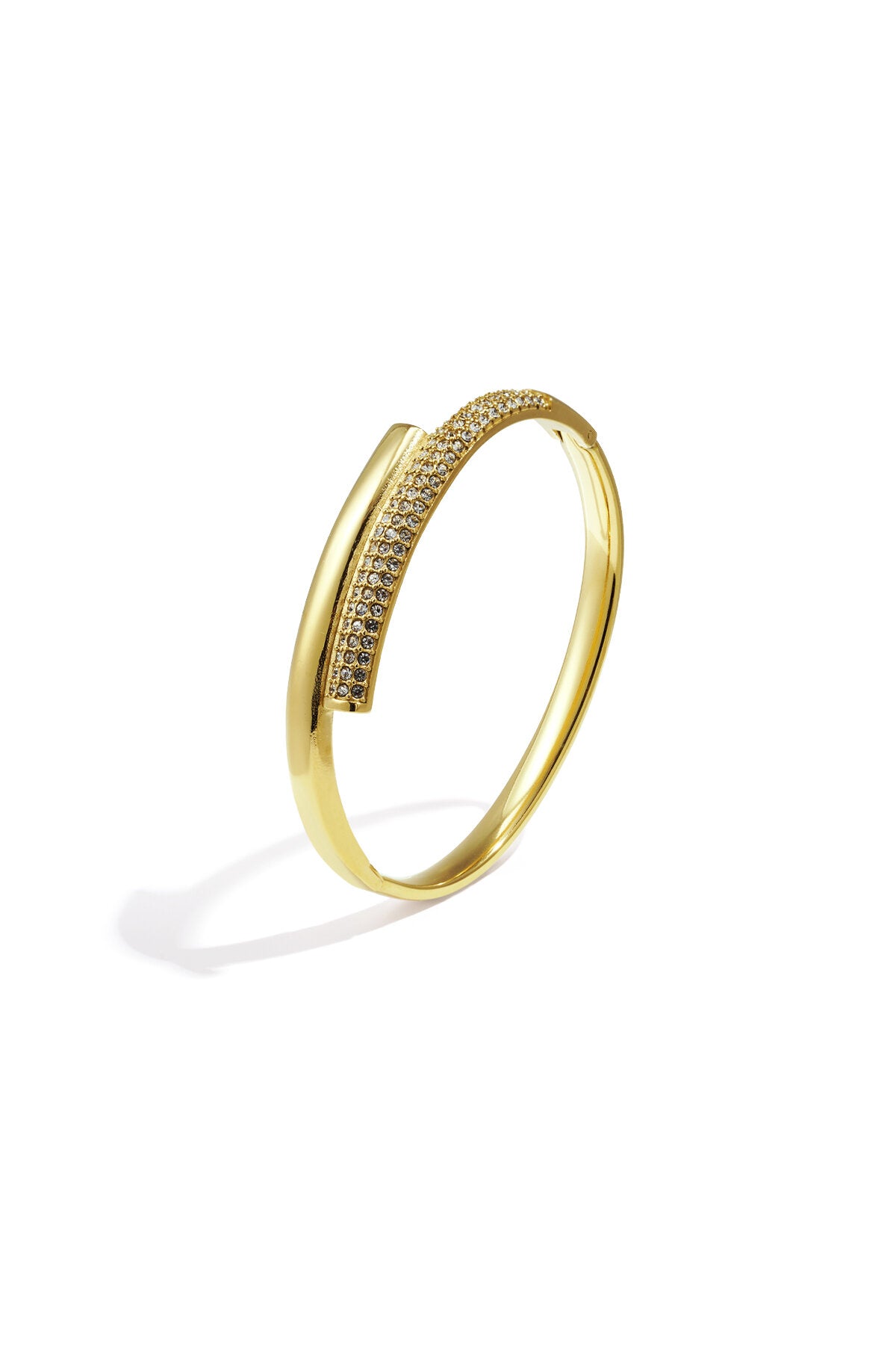 Elegant All-Fit Rhinestone Bangle for Daily Wear
