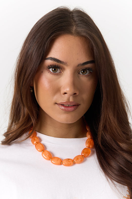 Chic Acrylic Beaded Necklace for Spring/Summer