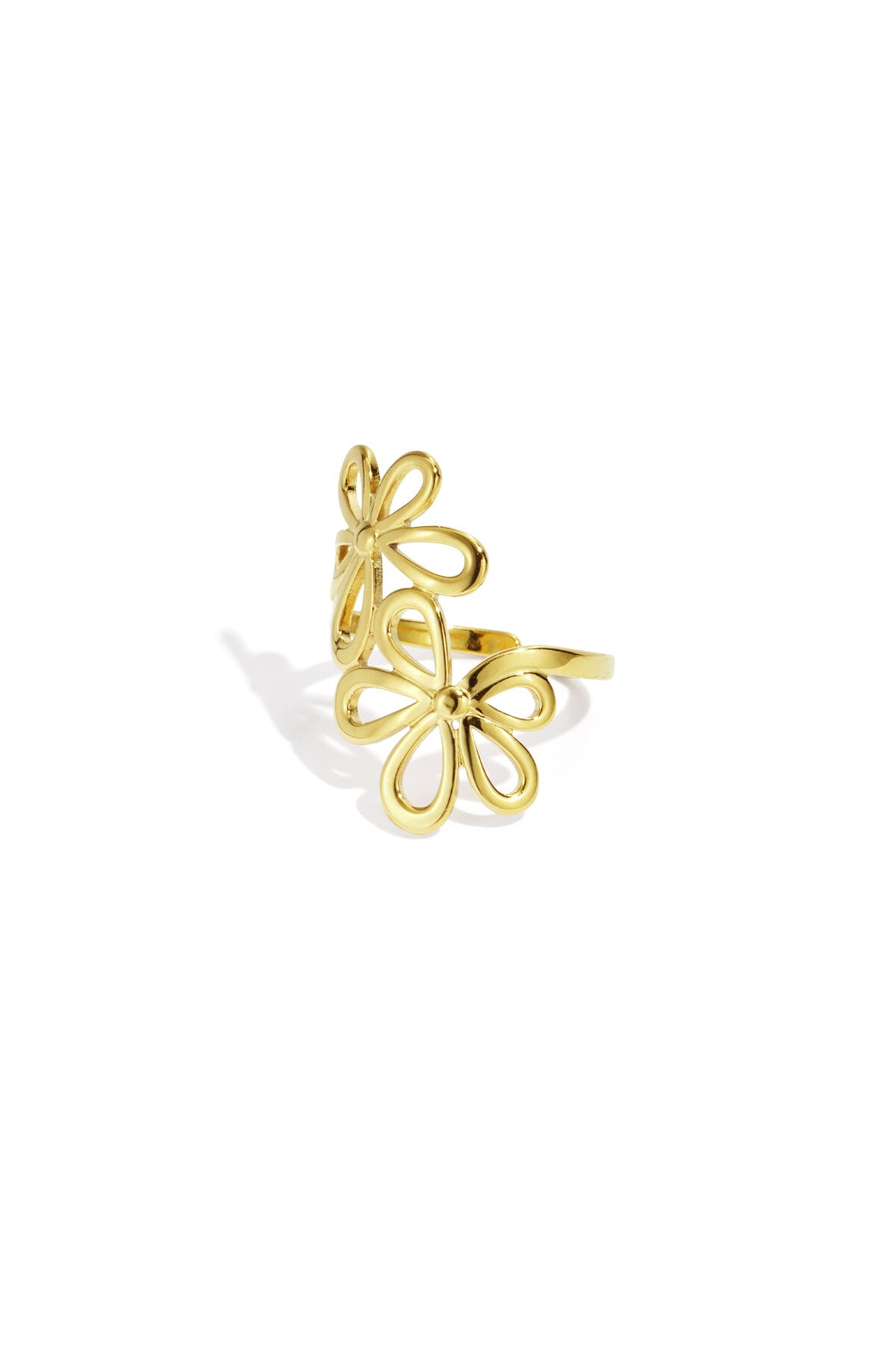 Elegant Gold Statement Ring - Adjustable Fit for All