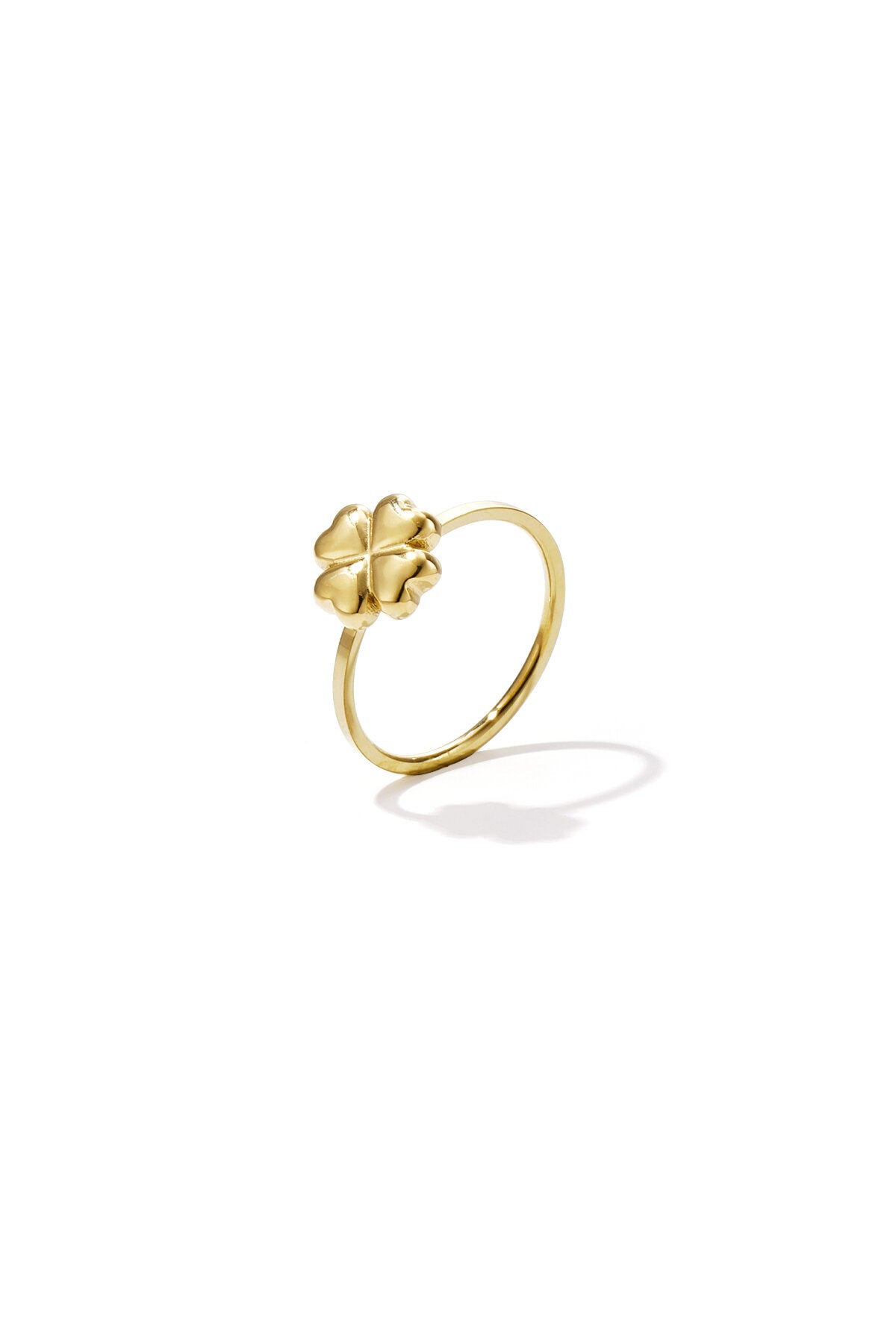 Elegant Gold Minimalist Clover Ring for Everyday Wear