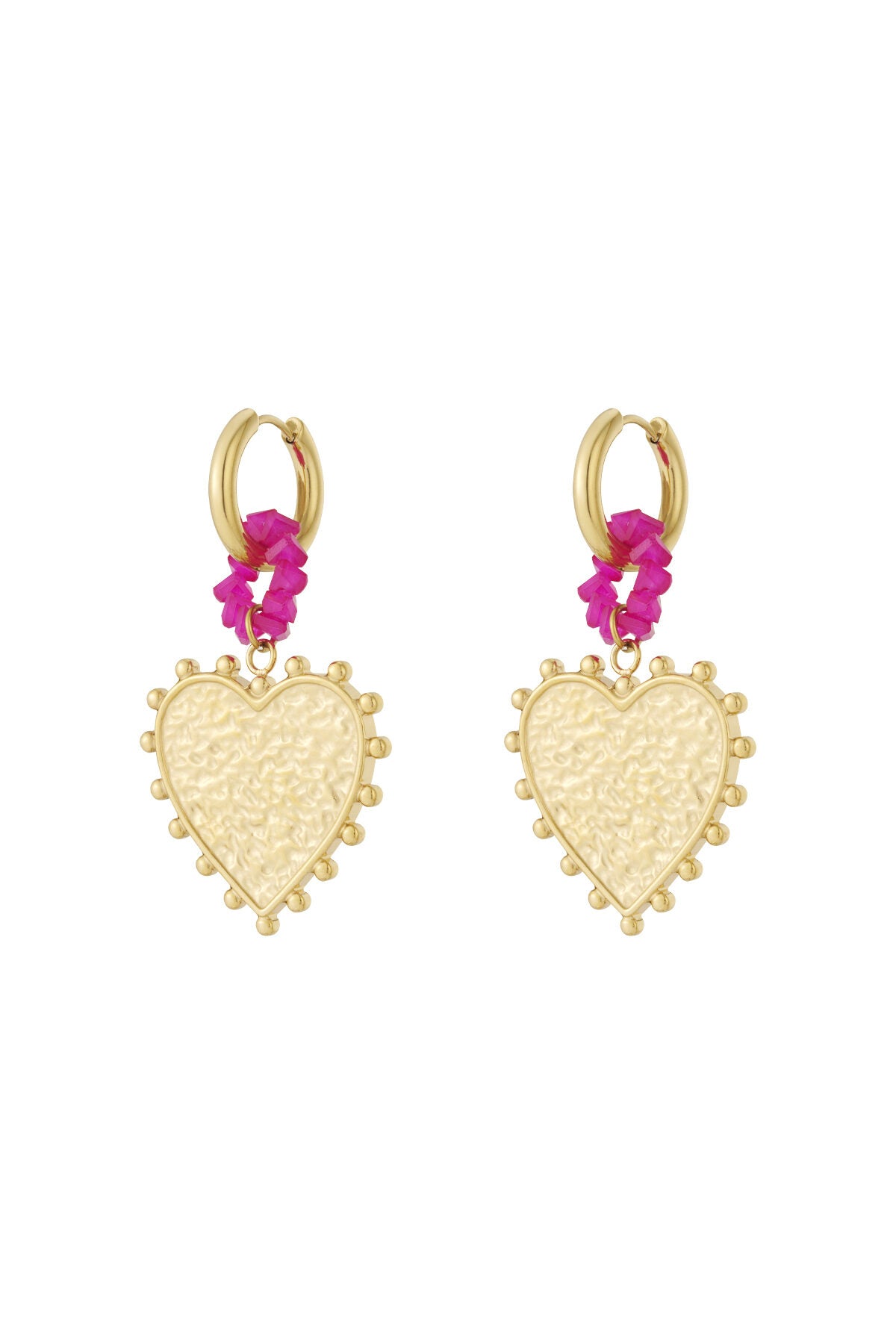 Stylish Gold Heart Drop Earrings for Daily Wear
