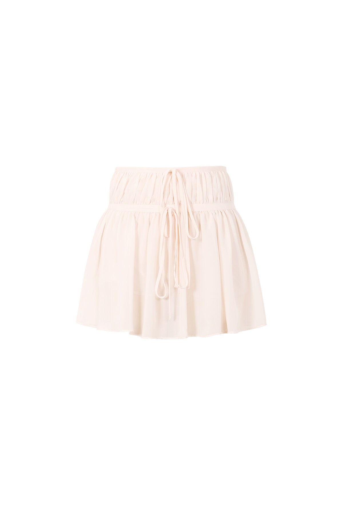 Gimme Spring/Summer Woven Mini Skirt - Apricot, Rose Red & Green