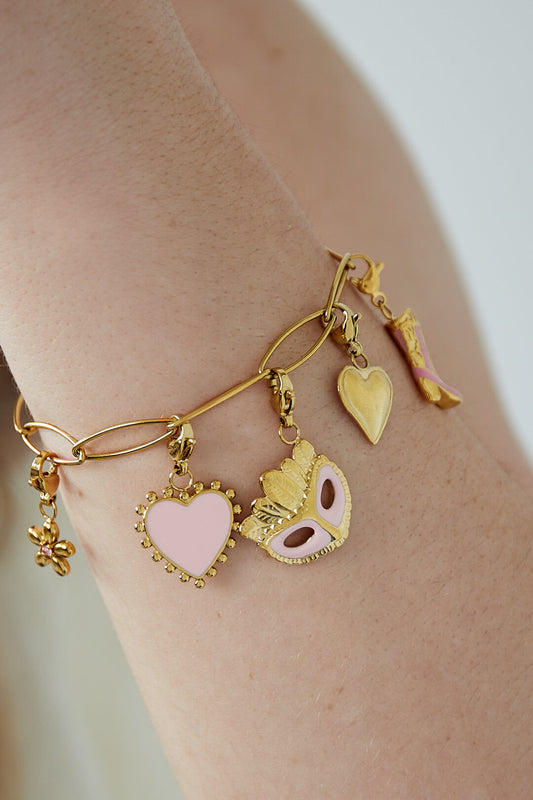 Elegant 14K Gold Plated Charm Bracelet for Women