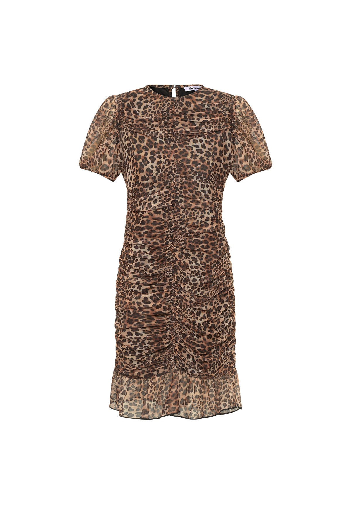 Elegant Leopard Print Mini Dress for Spring/Summer