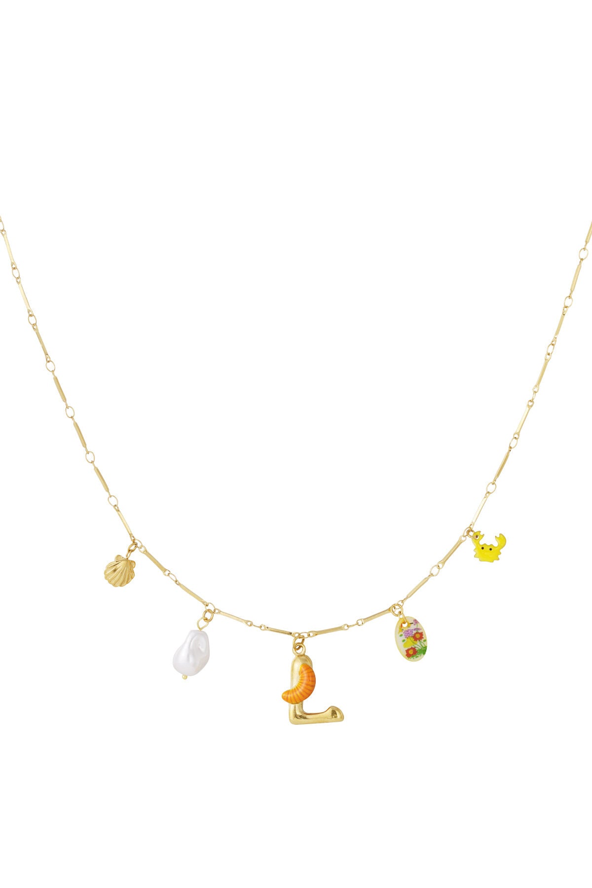 Elegant Letter Pendant Necklace for Spring/Summer