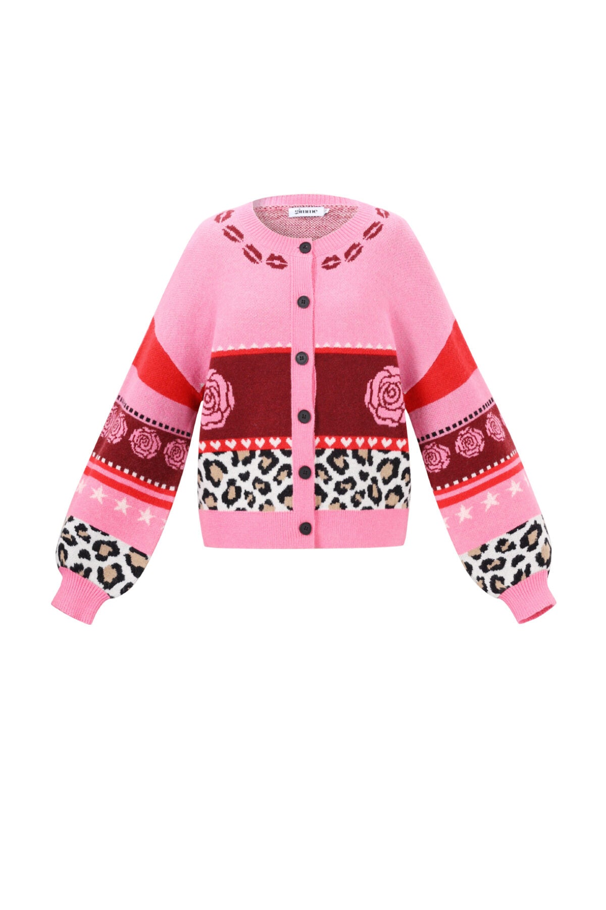 Chic Floral Print Knit Cardigan for Fall/Winter