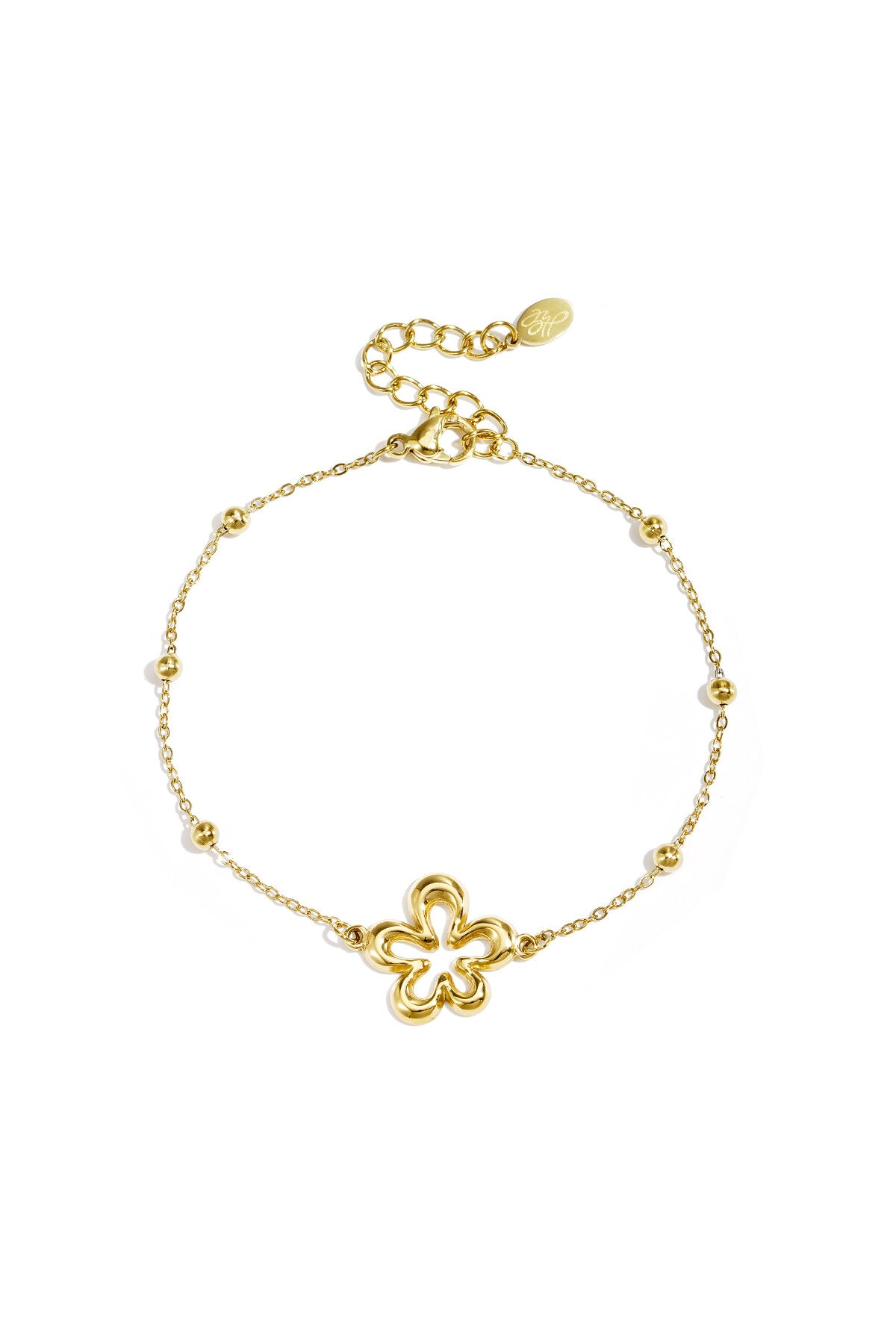 Elegant Flower Charm Bracelet for Women - Silver & Gold