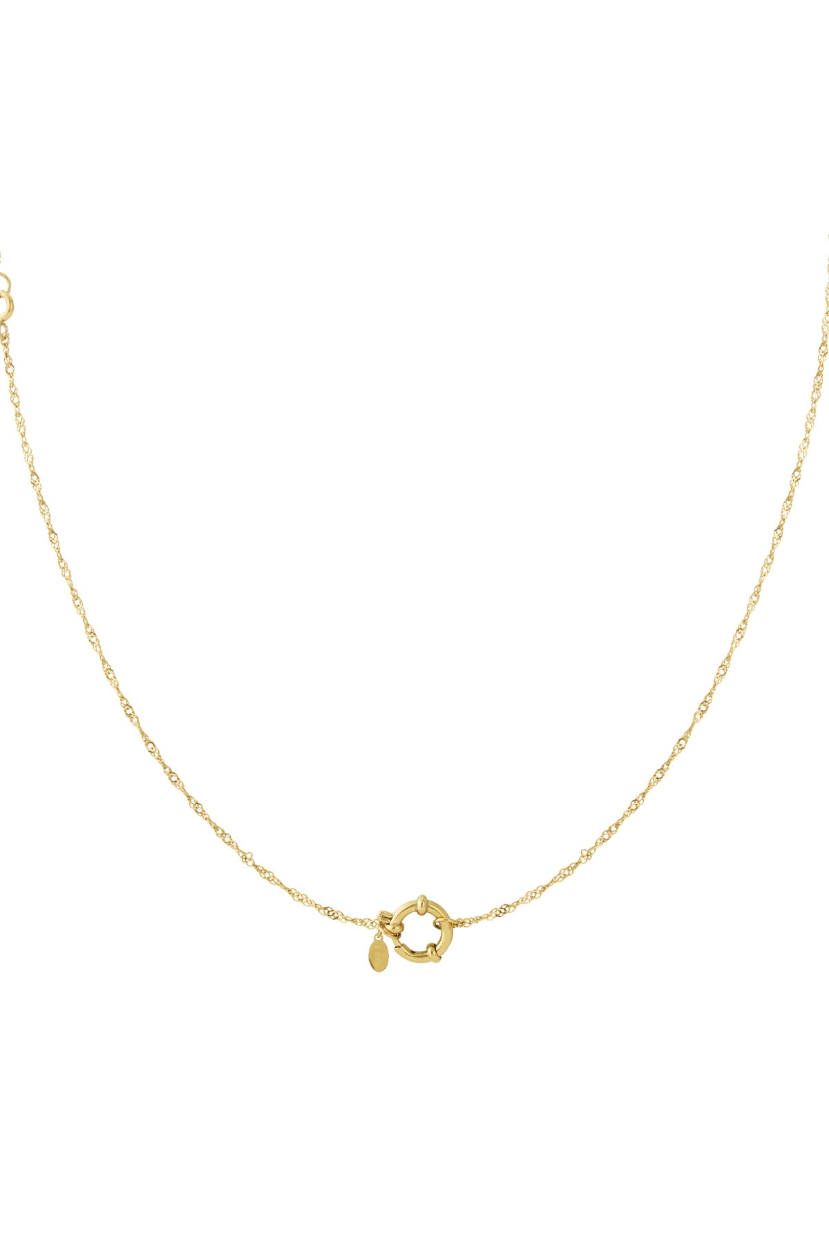 Elegant Gold Color Stainless Steel Chain Necklace for Women