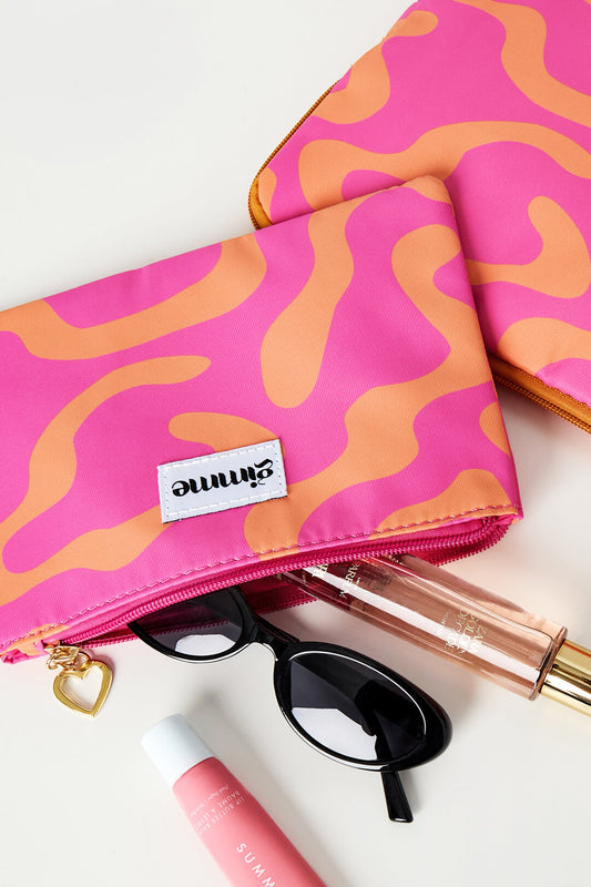 Chic Mixed Color Makeup Bag for Daily Use